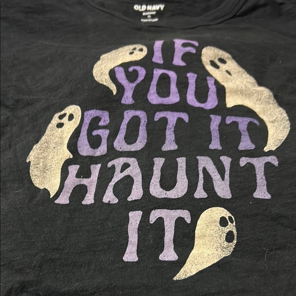 Old Navy Ladies Black Halloween Shirt
